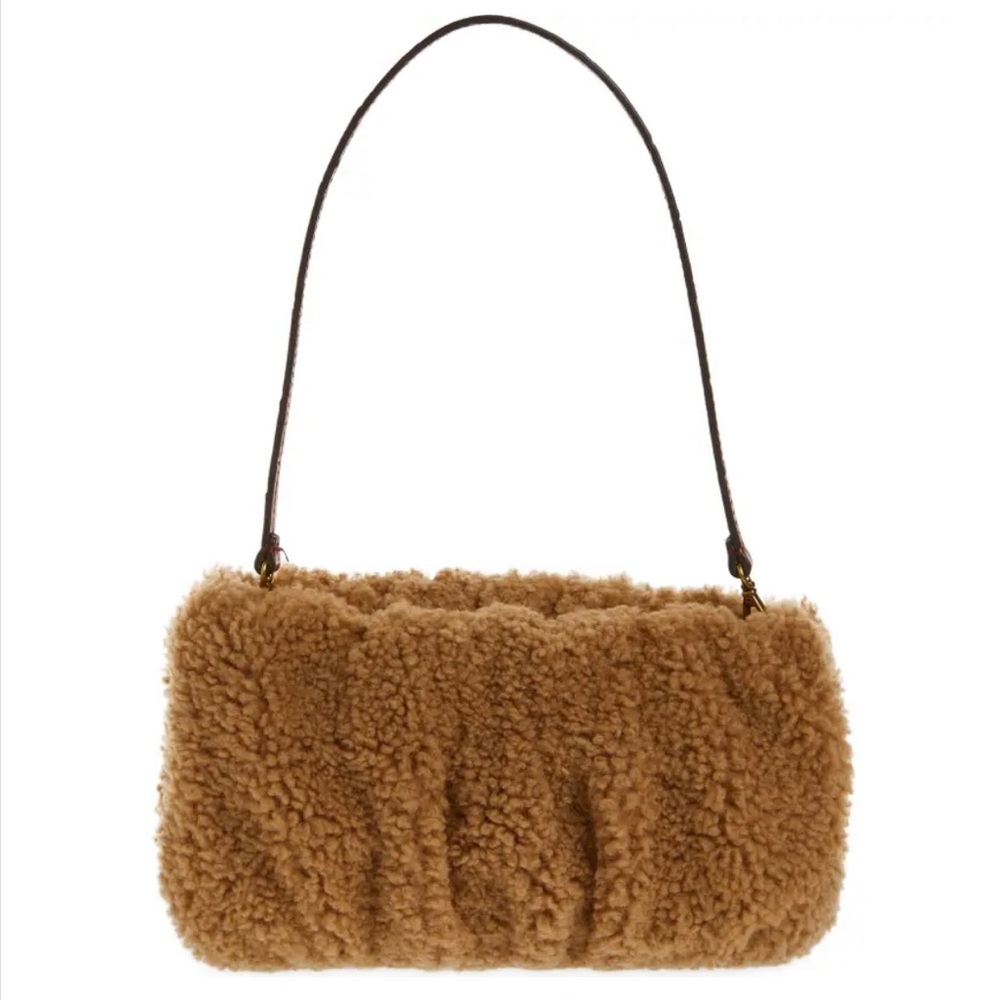STAUD Bean Genuine Shearling Clutch